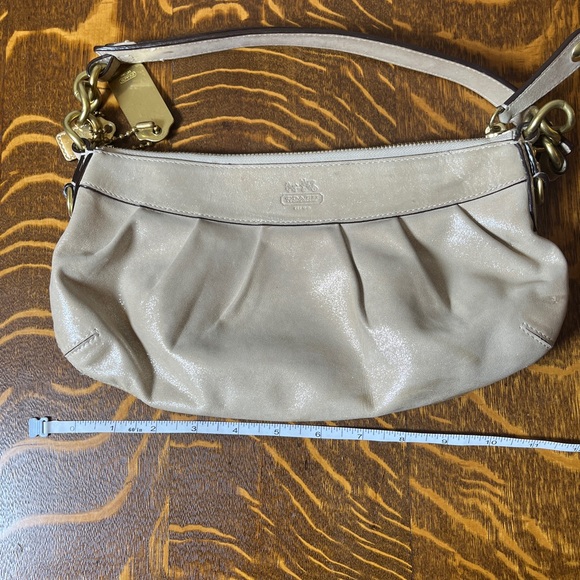 Coach Madison Small Hobo Shimmer Finish Leather Shoulder Bag - Picture 9 of 14